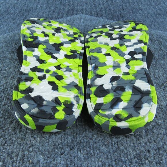 REI‎ Co-op Recycled Mens Size 7 Wide Strap Neon Pride Camo Flip Flops Sandals - Picture 9 of 10